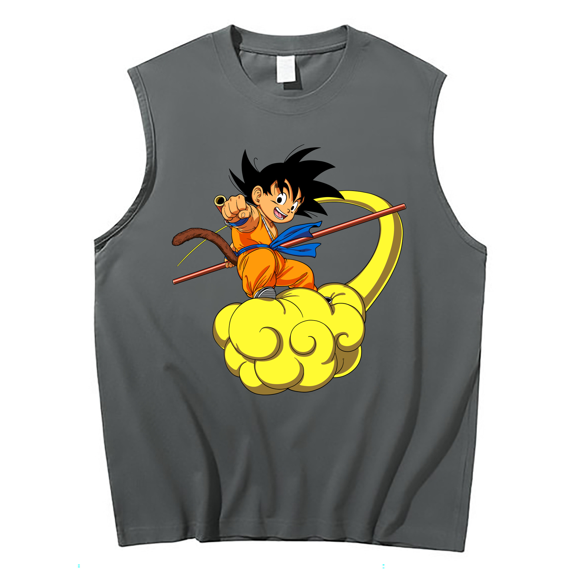 （画像用） ドラゴンボール 孫悟空（そん ごくう）Son Goku カカロット DRAGON BALL Kakarotto コットン100％タンクトップ（フロントプリント）